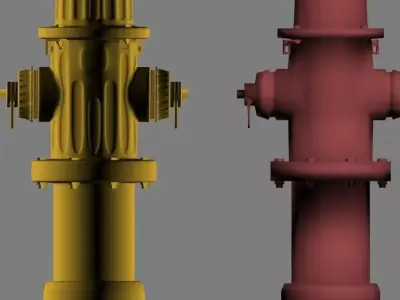 Fire Hydrant hight-low poly 3D model
