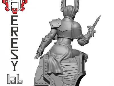 Heresylab HL265 - Sci Fi Female Dark Angel Guard Pin-Up 3D print model
