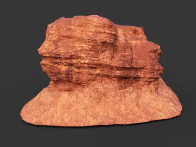 Low poly Sandstone Rock Formation - 210127 Low-poly 3D model