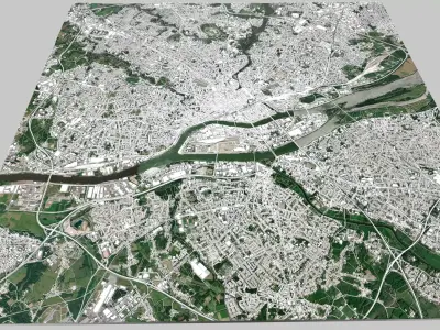 Cityscape Nantes France  3D model