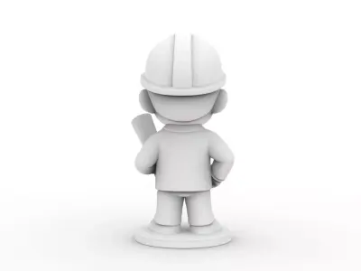 Cartoon Architect 3D Printable 3D print model