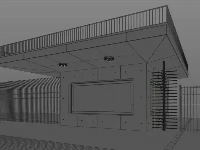 SECURITY HOUSE - Cinema 4D and Corona Low-poly 3D model