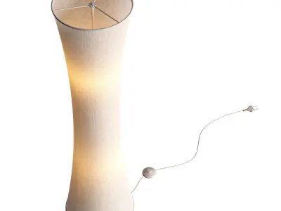 Fabric floor lamp Liana with a concave shape 3D model