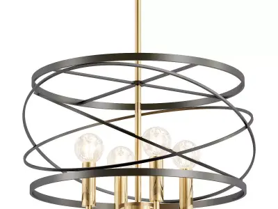 florence-vl5092p04 circular pendant light gold 3D model