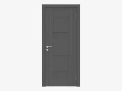 Modern Wooden Interior Door with Furniture 009 3D model