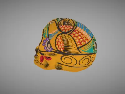 Sugar Skull Low-poly 3D model