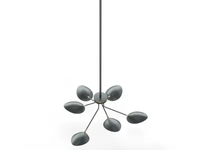 Scan 6 Light LED Pendant 21696BKSBR 3D model
