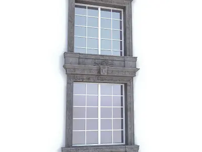Classic Window Collection Low-poly 3D model
