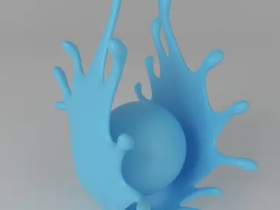 Table lamp splash 3d print 3D print model