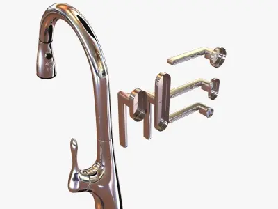 Blanco Napa faucet and valli and valli oberon door handle 3D model