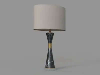 Alastair Marble Table Lamp Black 3D model