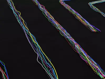 Floor Wires Cables Asset Pack 3D model