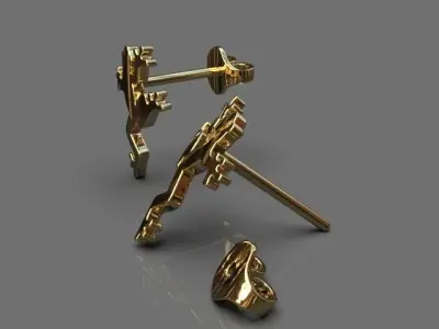 Light frog earrings 3D print model