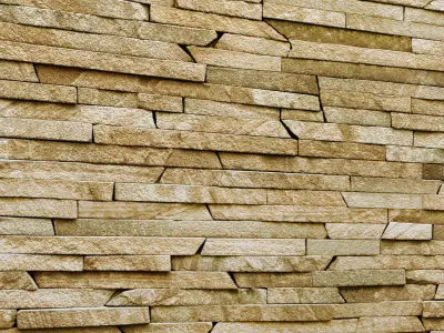 stone wall slate 24 3D model