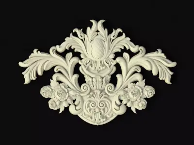 dekor ornate ornament 3D model 15