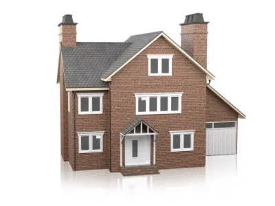 British House Design 04 Low-poly 3D model