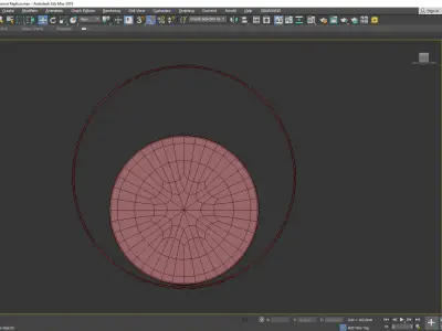 ROUND BRASS WALL Low-poly 3D model