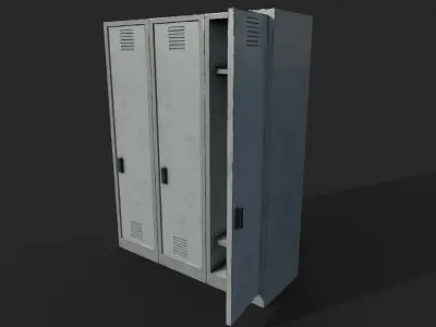 Old Locker Low-poly 3D model