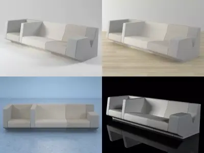 Seracs four different sofas 3D model