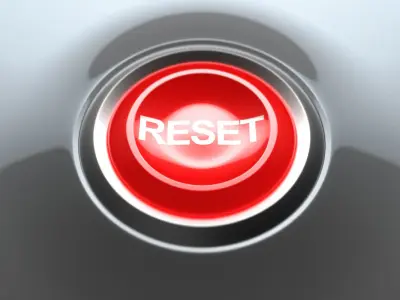 Reset Button Low-poly 3D model