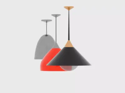 Hanging Lights Pack PBR Game Ready Low-poly 3D model Low-poly 3D model