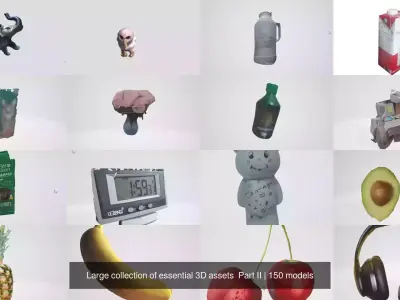 Large collection of essential 3D assets  Part II 3D Model Pack