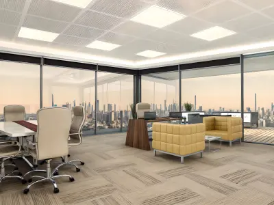 Collaborative Office Design Low-poly 3D model