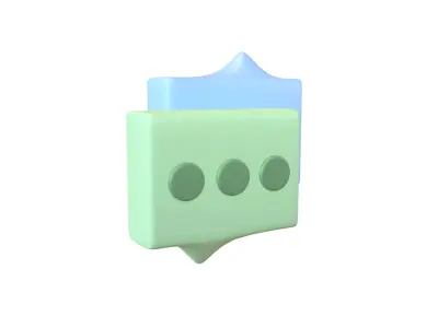 Chat Icon v2 004 Low-poly 3D model
