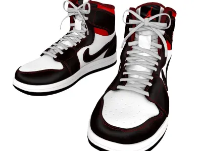 Air Jordan 1 High Sneakers Classic Shoes 3D model