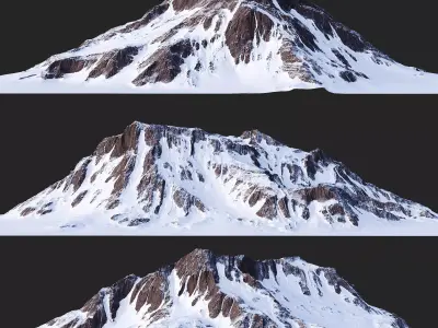 Snowy Mountain 04 3D model