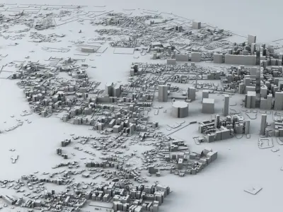 Rio De Janeiro Downtown Streets and Buildings 3D model