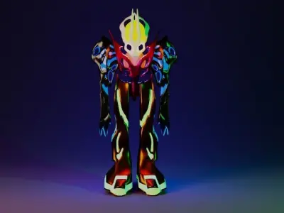 Alien Robot Low-poly 3D model