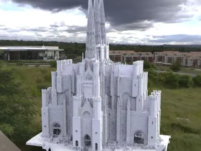 Victorian architecture 6 Cathedral tall 3D 3D model