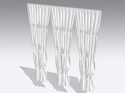 Curtain Low-poly 3D model 36
