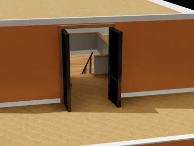 Residential city building  3D model Low-poly 3D model