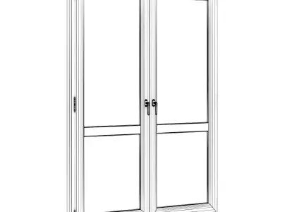 Wooden Window 1730mm x 2300mm 3D model