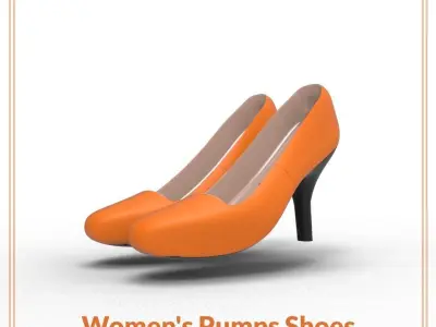  womens Toe Heels 3D model