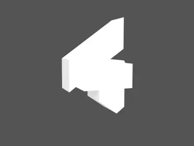 Sci-Fi Number 4 v1 002 Low-poly 3D model