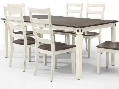 Florence-Graham Extendable Dining Table 3D model