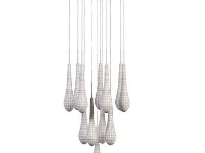 Soltaire Round Chandelier 3D model