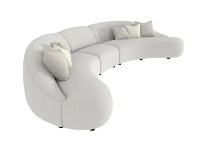 Bernhardt Interiors  Calder Fabric Sectional 3D model