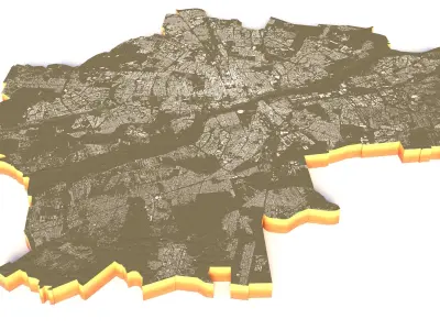 Warsaw City in Poland 3D model