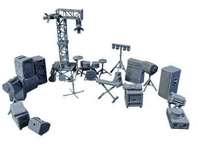 Music Stage 3D print model