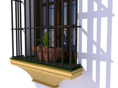 Typical spanish window 3D model