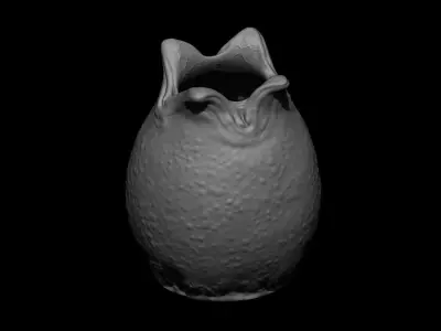 3D PRINTABLE ALIEN EGG OPEN AND CLOSED FLAT BOTTOM 3D print model