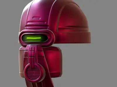 Gas mask helmet 3d model scifi Low-poly  Low-poly 3D model 156