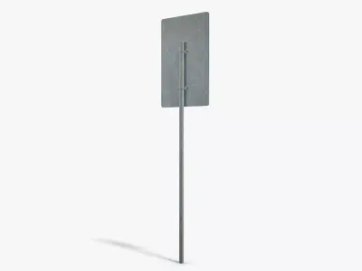 Toilet Info Sign Low-poly 3D model