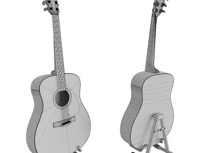 Guitar Yamaha F310 BLENDER 3D Model Cycles 3D model