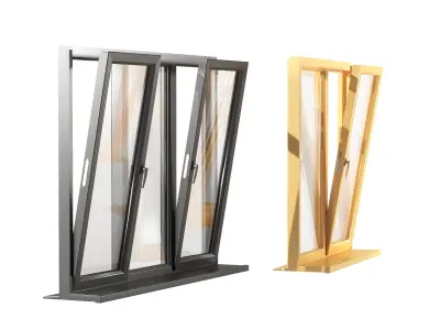 Aluminum windows 3D model