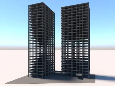 Lake Shore Drive Mies Van Der Rohe 3D model